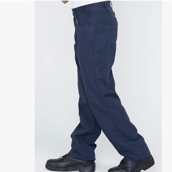 Carhartt NWT Flame Resistant Loose Fit Canvas Workwear Navy Pants Size 40x30 - Picture 5 of 16